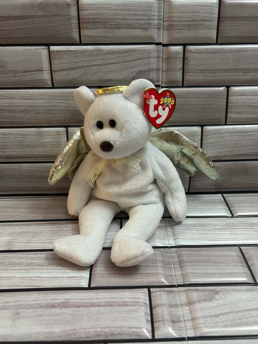 Ty Beanie Baby Halo II the Bear Angel Bear with Tags